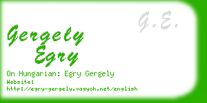 gergely egry business card